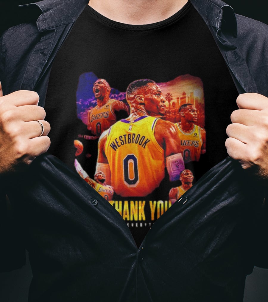 Russell Westbrook Los Angeles Lakers Thank You For Everything T-Shirt