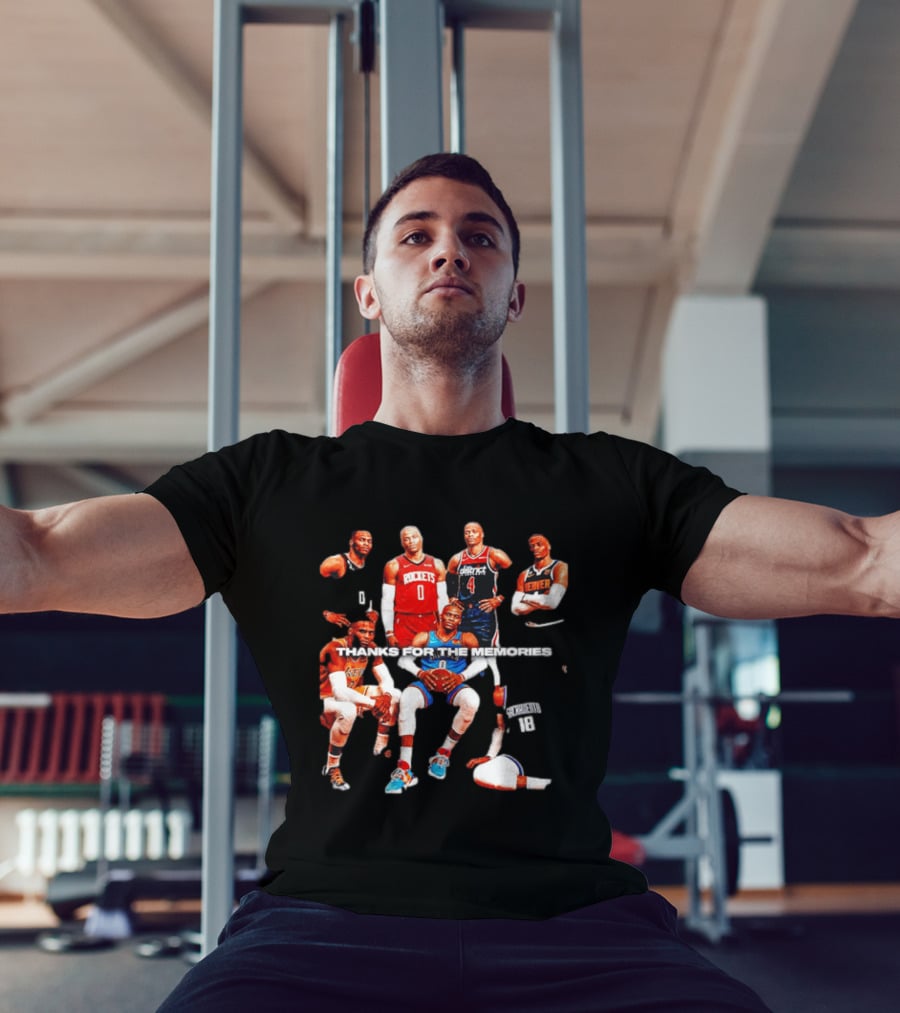Russell Westbrook Thank You For The Memories OKC Thunder Rockets Wizards Denver T-Shirt
