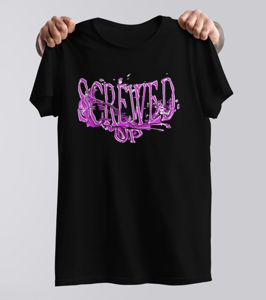 Screwed Up Purp Splash Effect T-Shirt