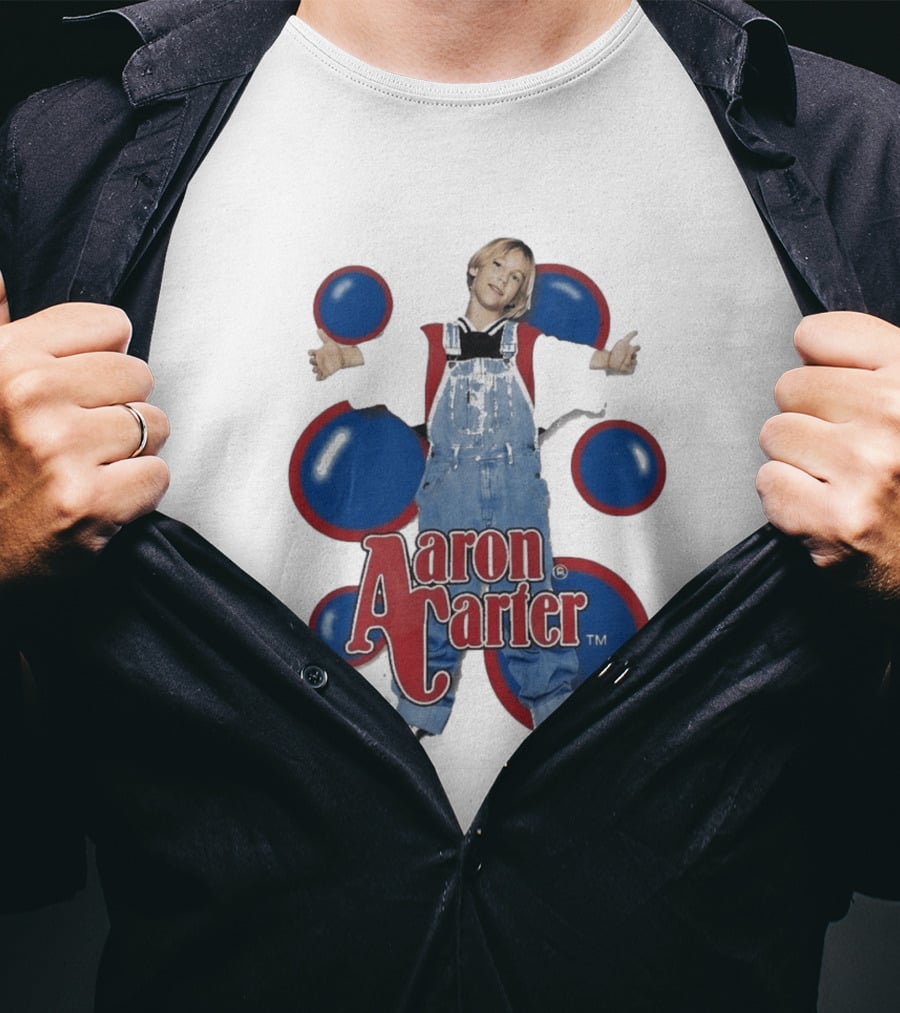 Aaron Carter 90s Overalls Style Pop Music Nostalgia T-Shirt