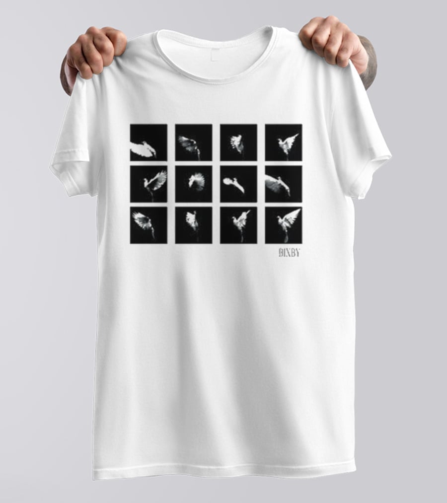Bixby Doves Tour Music Album Cover Concept With Artistic Bird Motifs T-Shirt