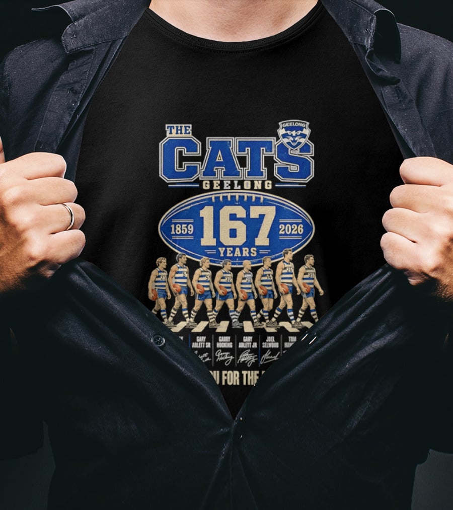 The Cats Geelong 1859 2026 167 Years Thank You For The Memories T-Shirt