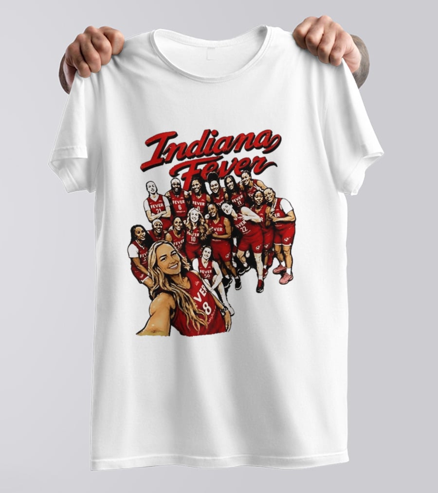 Indiana Fever Team Selfie Caitlin Clark Sophie Cunningham T-Shirt