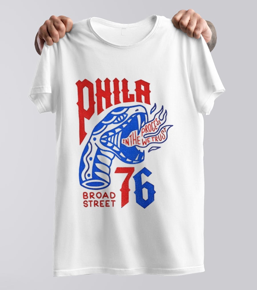 Phila 76 Broad Street In The Process We Trust Serpent T-Shirt