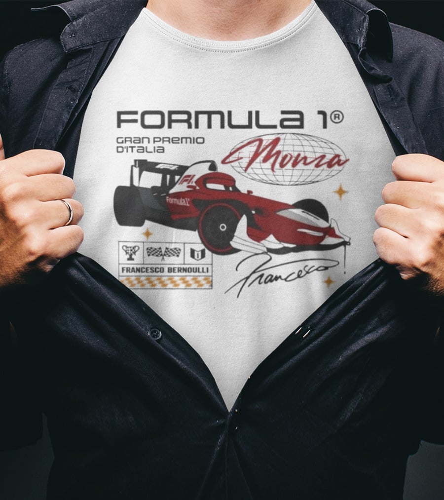 Formula 1 Gran Premio D'Italia Francesco Bernoulli Pixar Cars T-Shirt
