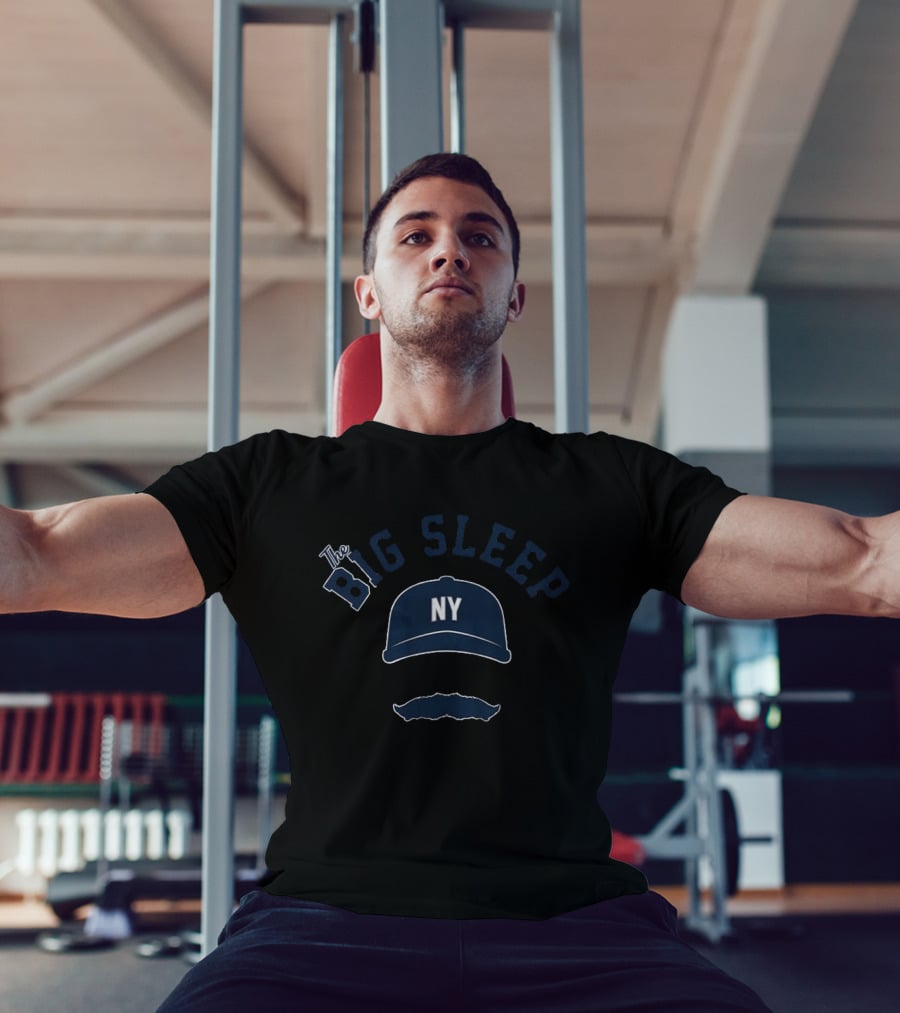 The Big Sleep NY Baseball Cap Moustache T-Shirt