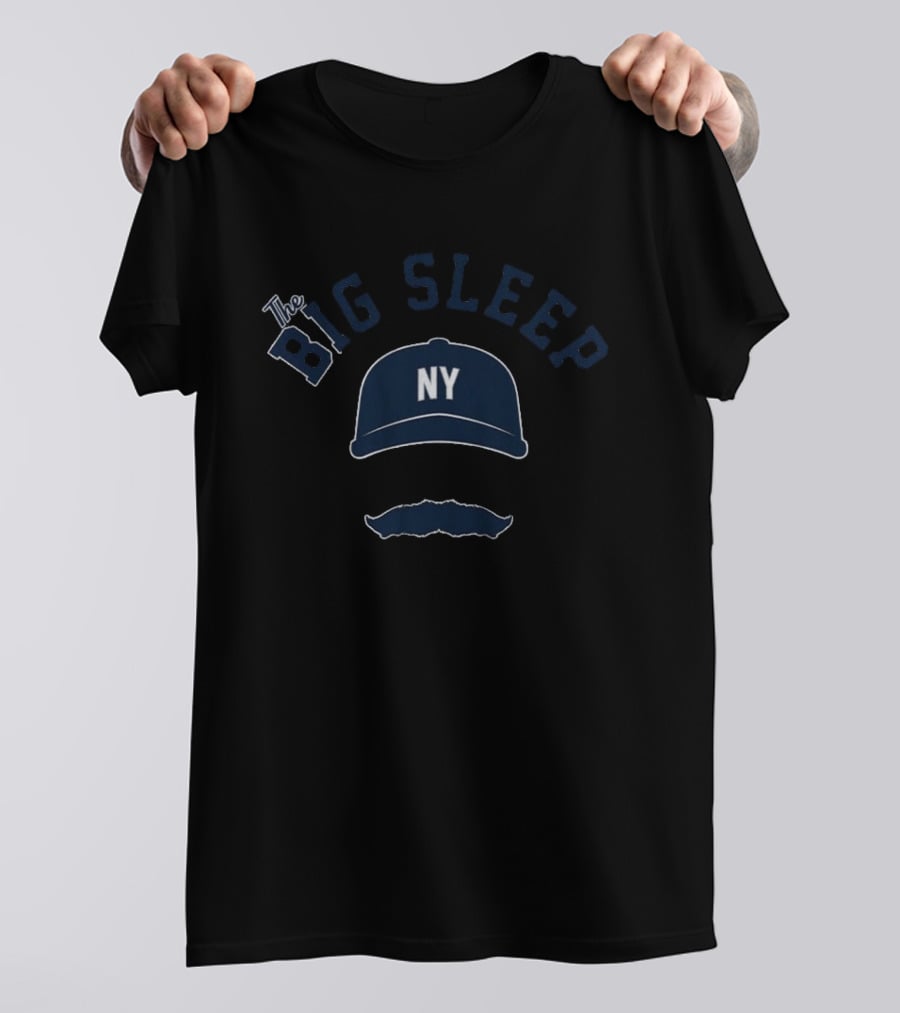 The Big Sleep NY Baseball Cap Moustache T-Shirt