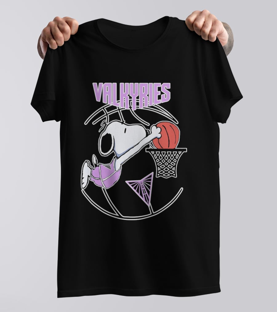 Valkyries Snoopy Basketball Slam Dunk T-Shirt