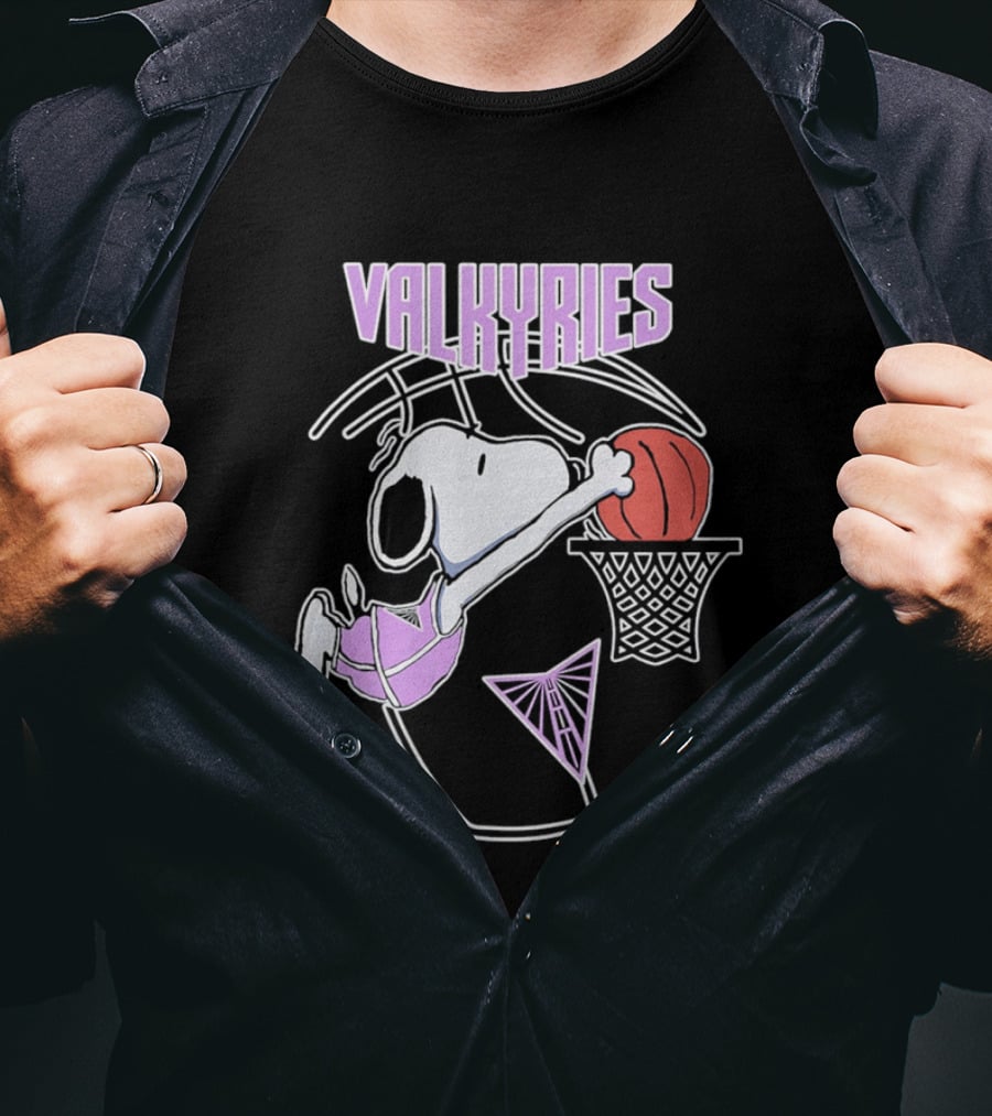 Valkyries Snoopy Basketball Slam Dunk T-Shirt