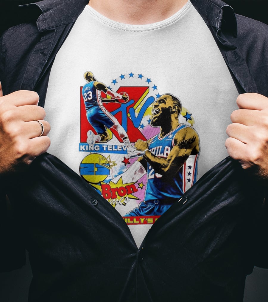 LeBron James MTV King Television Philly's New King Philadelphia 76ers T-Shirt