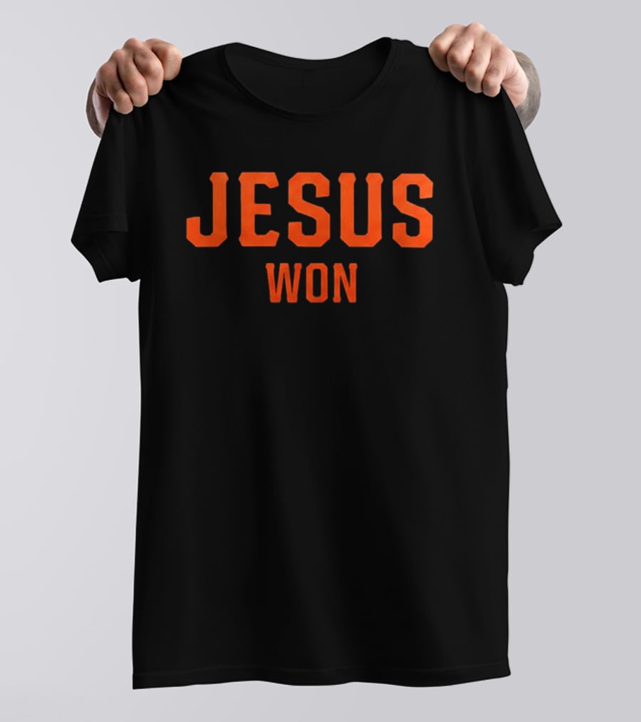 New York Giants 2026 Jesus Won Victory Celebration T-Shirt