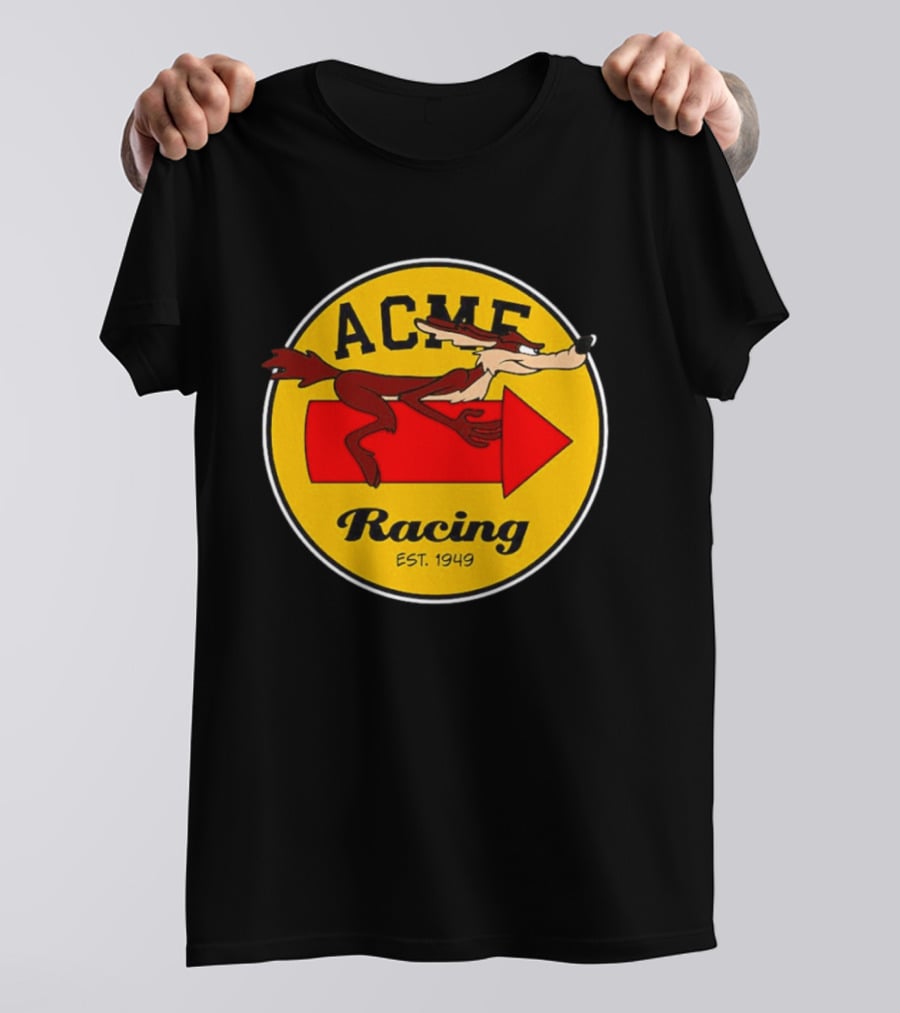 Acme Racing Wile E. Coyote Rocket Est 1949 Retro Cartoon T-Shirt