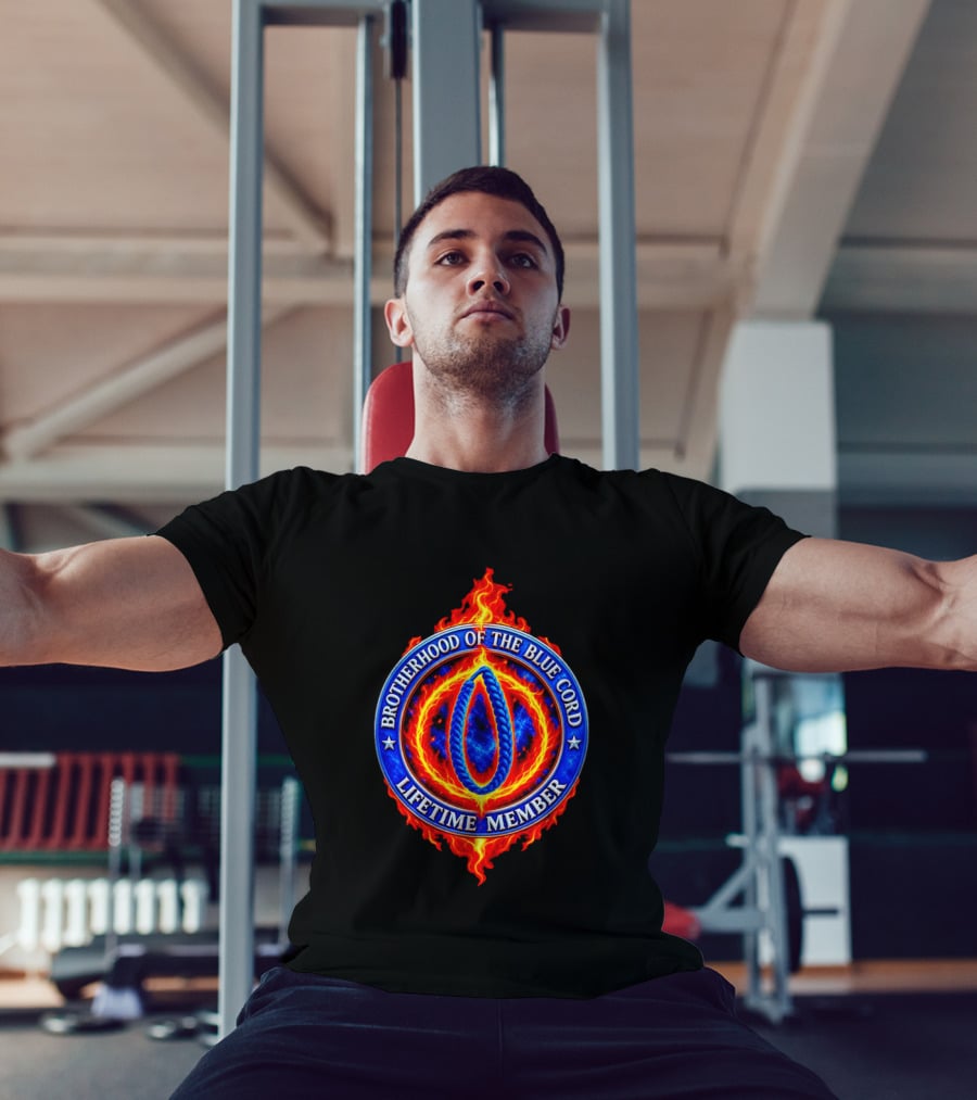 Brotherhood Of The Blue Cord Lifetime Member Fire Ring T-Shirt