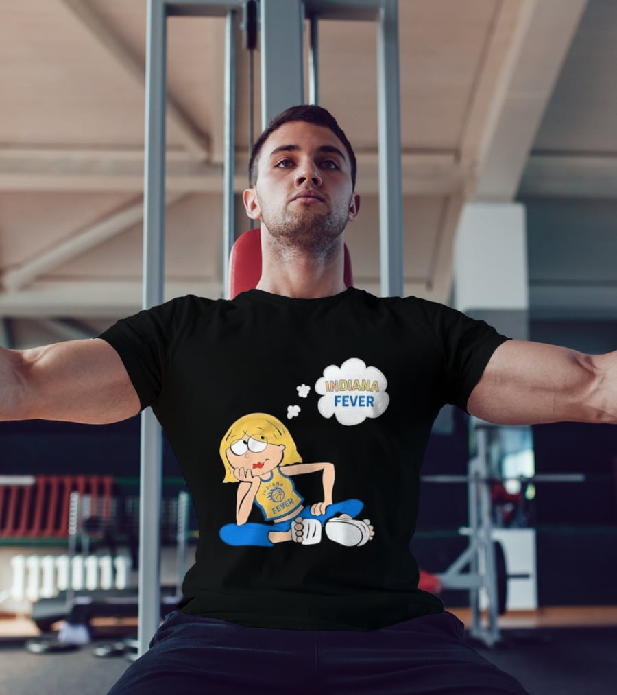 WNBA Indiana Fever Blonde Girl Cartoon Thought Bubble T-Shirt