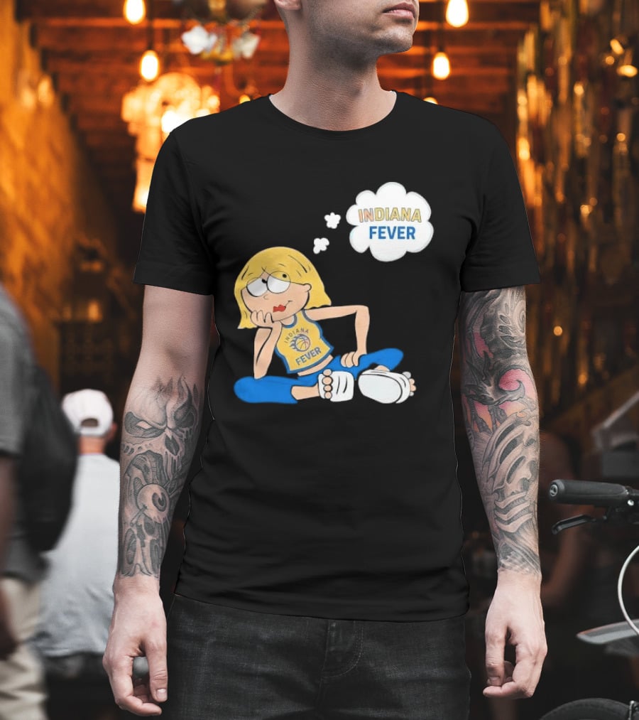 WNBA Indiana Fever Blonde Girl Cartoon Thought Bubble T-Shirt