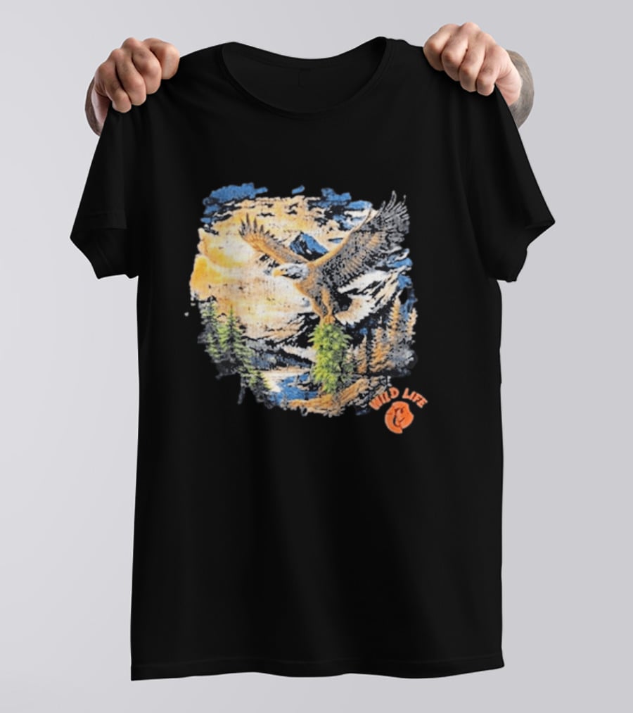 Cookies X Wildlife Soaring Eagle Mountain Scene T-Shirt