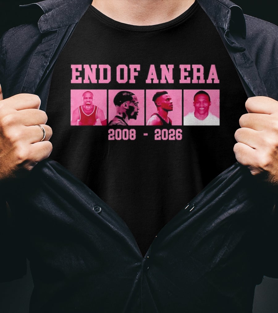 Russell Westbrook End Of An Era 2008 2026 Basketball Legends T-Shirt