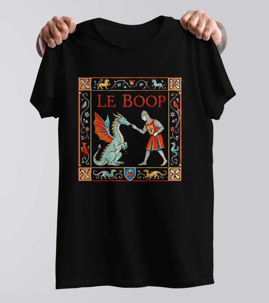 Le Boop Medieval Knight And Dragon Encounter T-Shirt