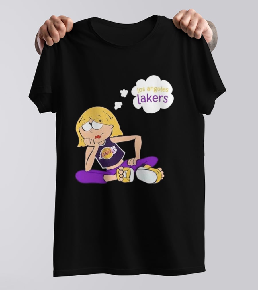 Los Angeles Lakers Cartoon Girl Daydreaming Thought Bubble T-Shirt