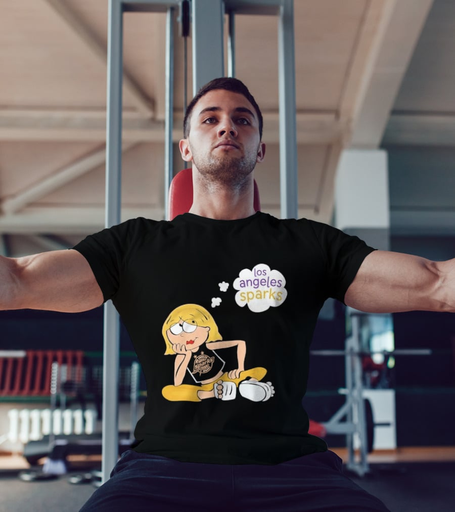 Los Angeles Sparks WNBA Blonde Girl With Astronaut Thought Bubble T-Shirt