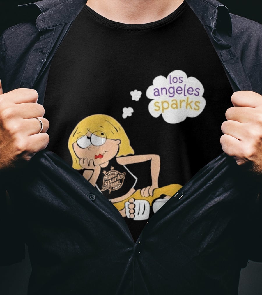Los Angeles Sparks WNBA Blonde Girl With Astronaut Thought Bubble T-Shirt