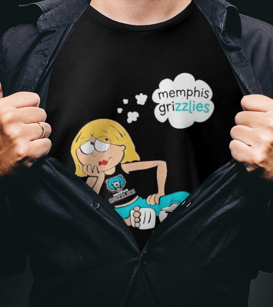 Memphis Grizzlies NBA Cartoon Blonde Girl Daydreaming Thought Bubble T-Shirt
