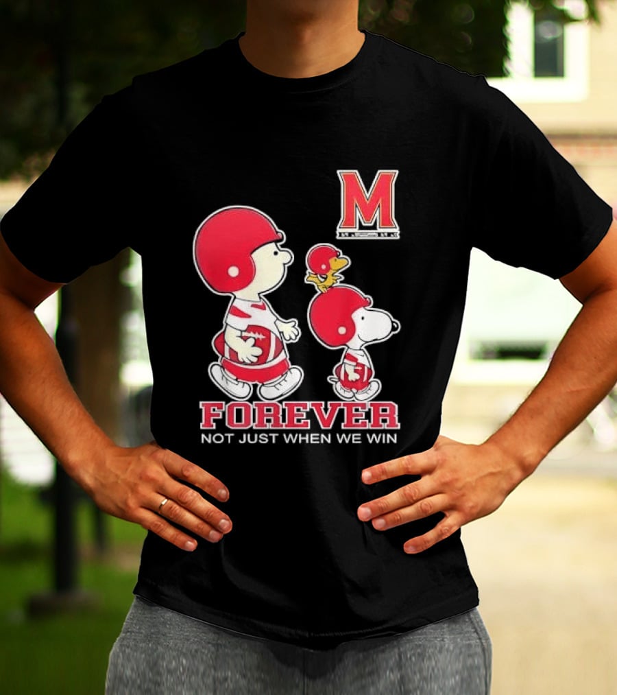 Charlie Brown And Snoopy Forever Loyalty Maryland Terrapins Fan T-Shirt