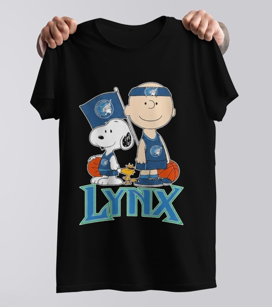 Minnesota Lynx Snoopy Charlie Brown WNBA Basketball Woodstock T-Shirt