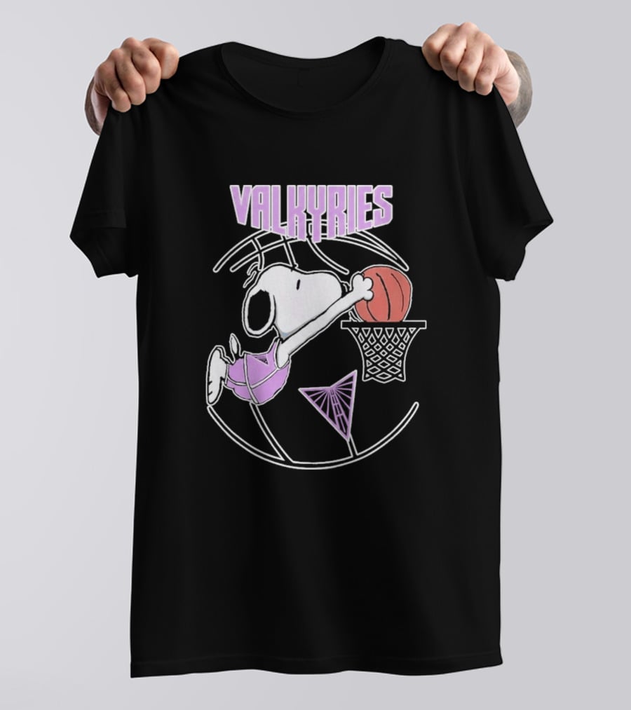 Snoopy Valkyries Basketball Dunk WNBA Golden State T-Shirt