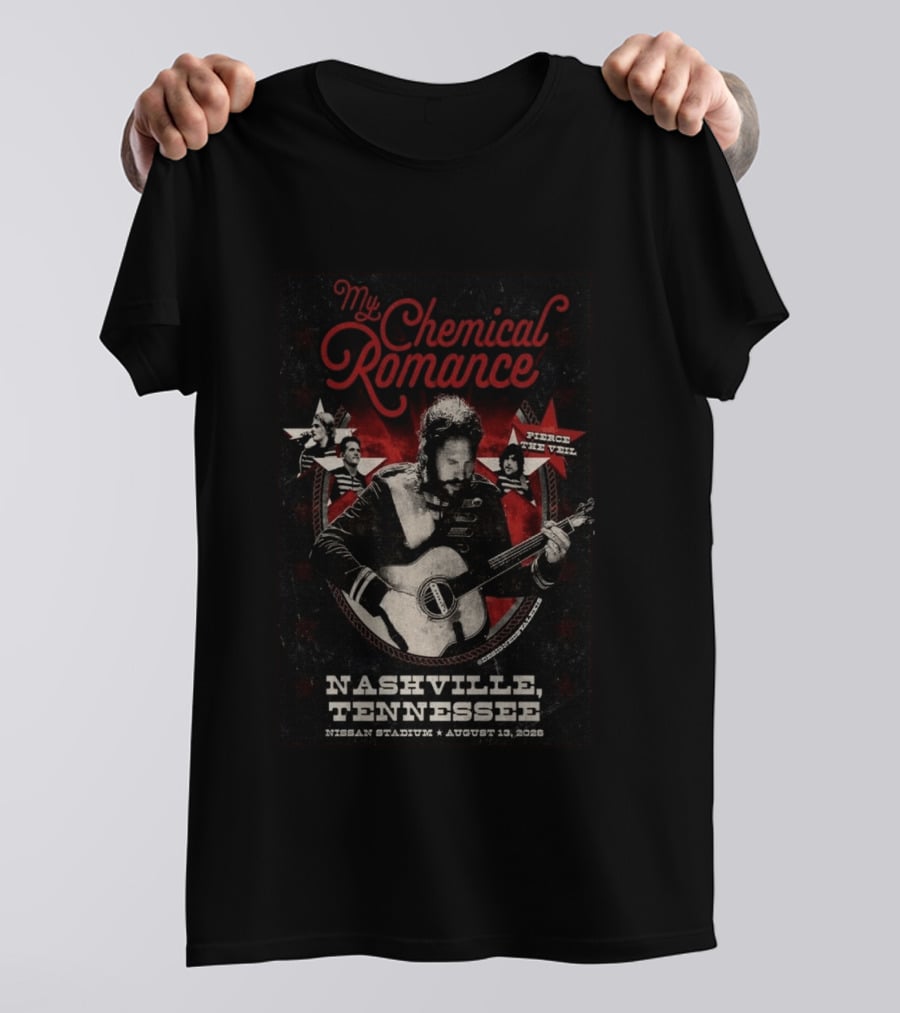 My Chemical Romance Nashville Tennessee Pierce The Veil Nissan Stadium August 10 2026 T-Shirt
