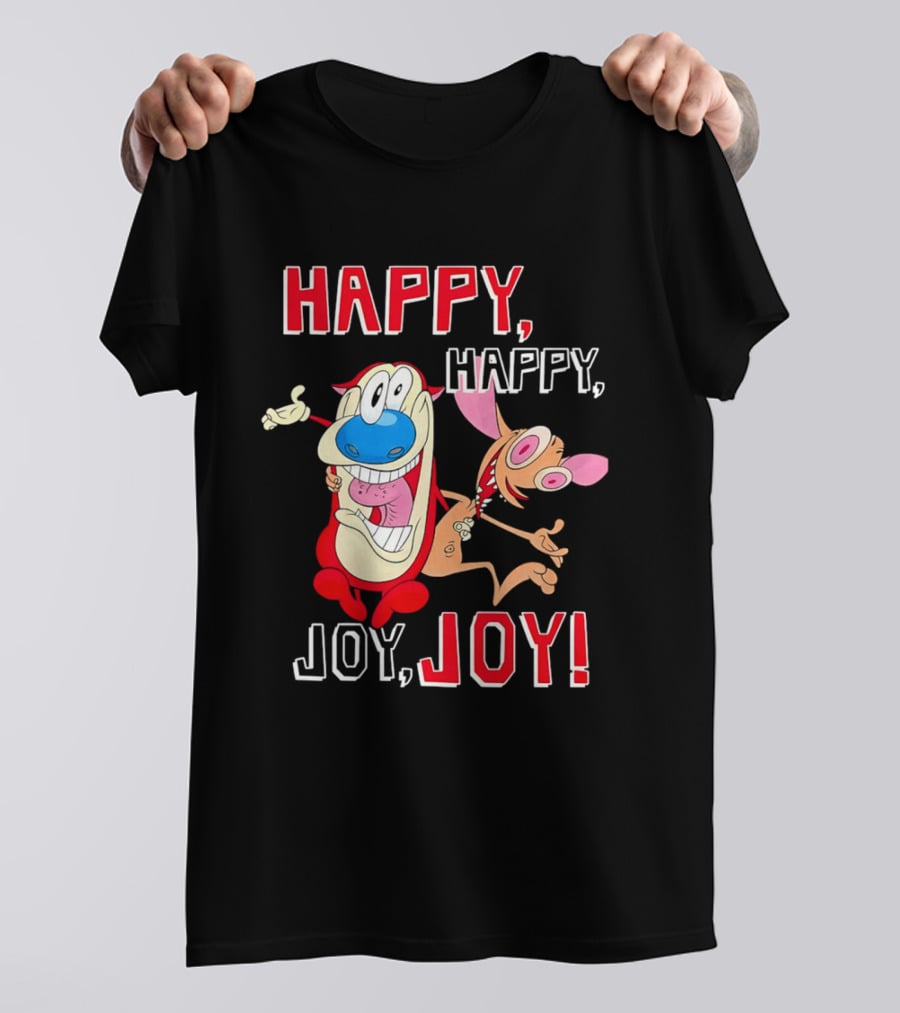 Happy Happy Joy Joy Ren Stimpy Characters T-Shirt