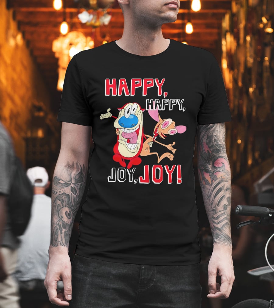 Happy Happy Joy Joy Ren Stimpy Characters T-Shirt