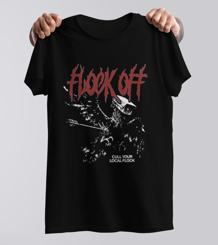Tucker Carlson Flock Off Cull Your Local Flock Skeleton Bird Red T-Shirt