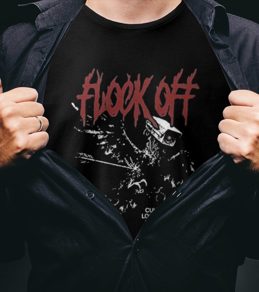 Tucker Carlson Flock Off Cull Your Local Flock Skeleton Bird Red T-Shirt