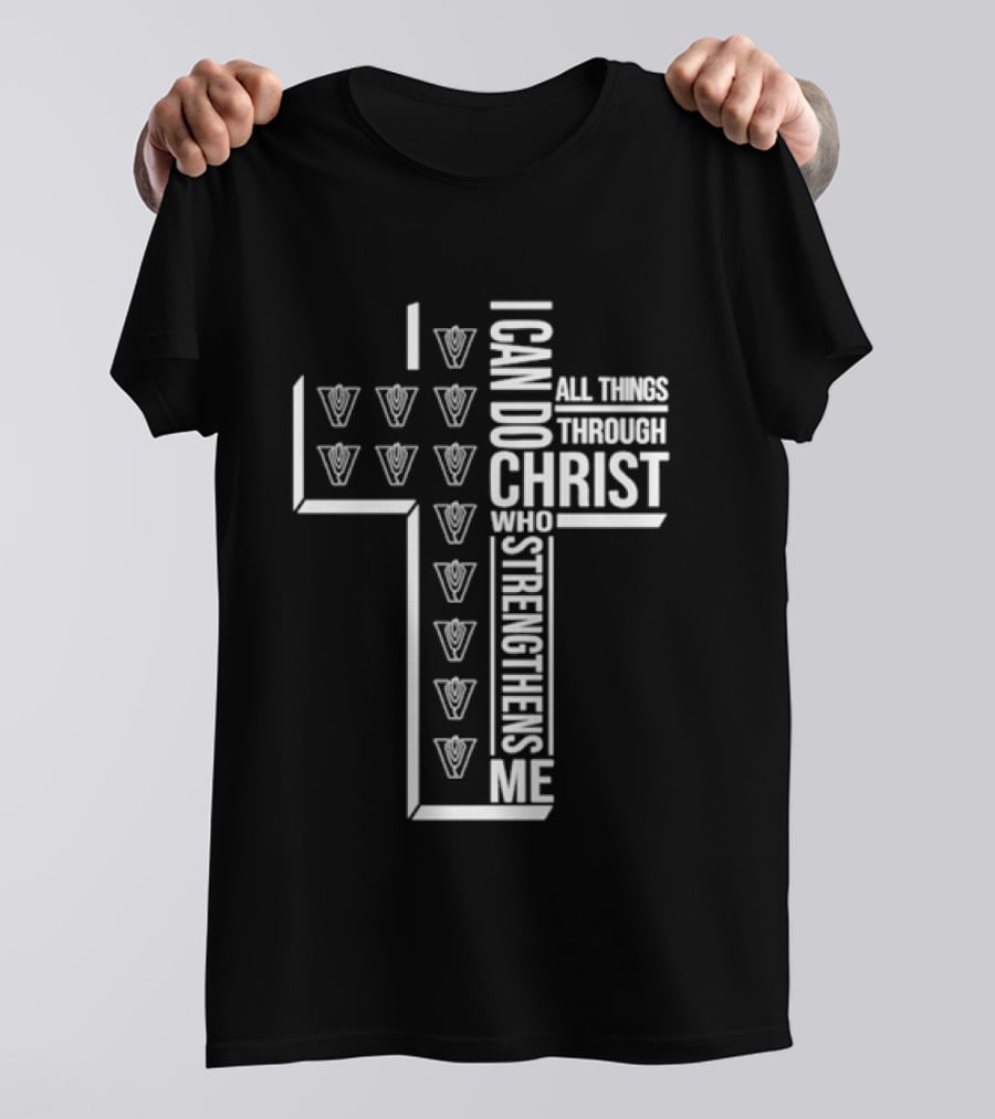 Vandegrift Crown Trio I Can Do All Things Through Christ Who Strengthens Me T-Shirt
