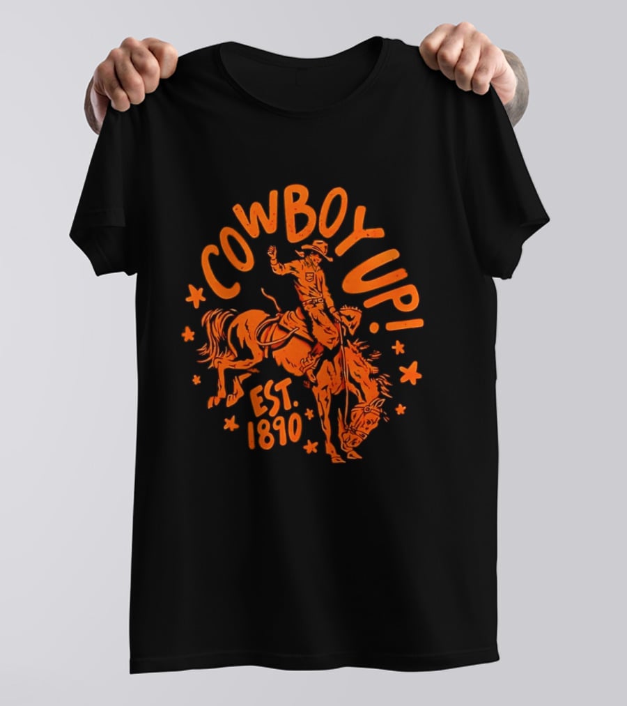 Cowboy Up Rodeo Bucking Bronco Est 1890 T-Shirt