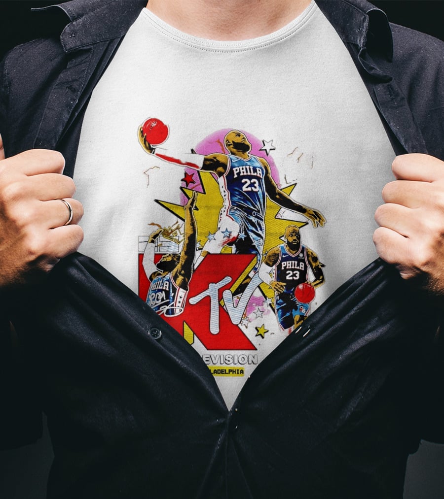 King Television Philadelphia 23 Philadelphia 76ers NBA KTV MTV Live T-Shirt