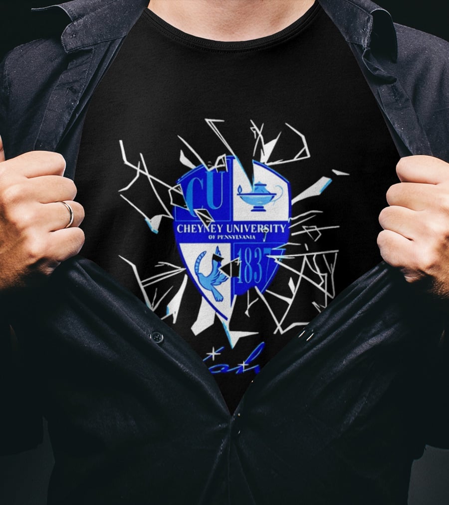 Cheyney University Pennsylvania 1837 Shattered Glass Wolves T-Shirt