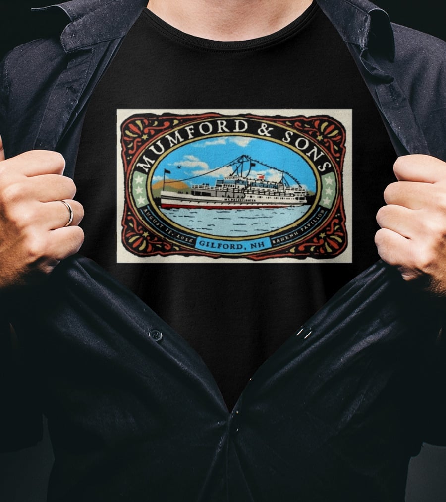 Mumford & Sons BankNH Pavilion Gilford NH August 15 2026 With Steamboat T-Shirt