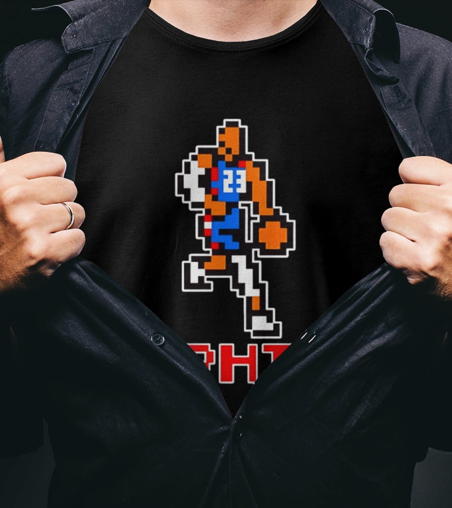 Philadelphia 76ers Phi 8 Bit Pixel Basketball Player 23 Dribbling T-Shirt