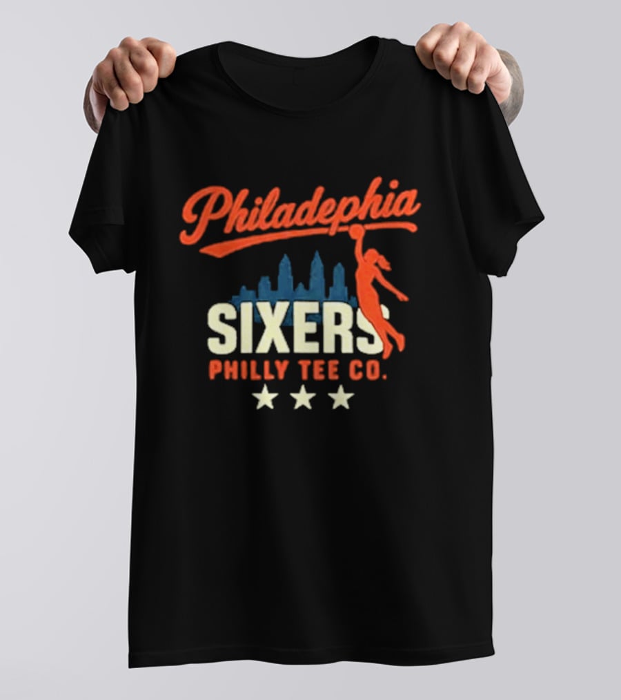 Philadelphia Sixers Philly Co Skyline Basketball T-Shirt
