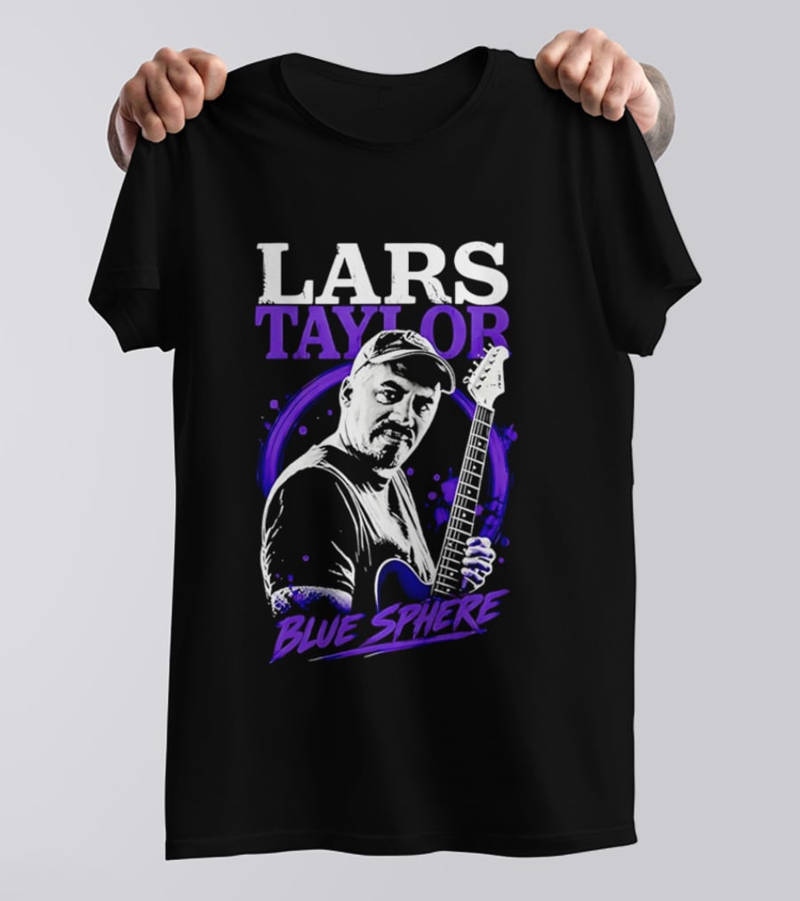 Lars Taylor Blue Sphere Smooth Jazz Guitarist T-Shirt