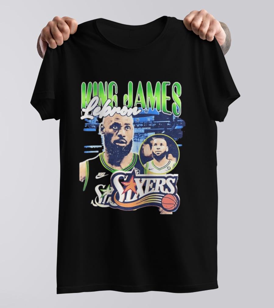 LeBron King James Sixers Philadelphia 76ers NBA Basketball Nike T-Shirt