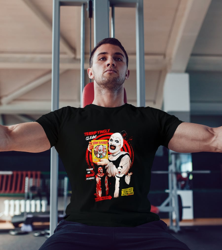 Terrifyingly Clean Stain Slasher Tough On Blood Stains No Joke Clown T-Shirt