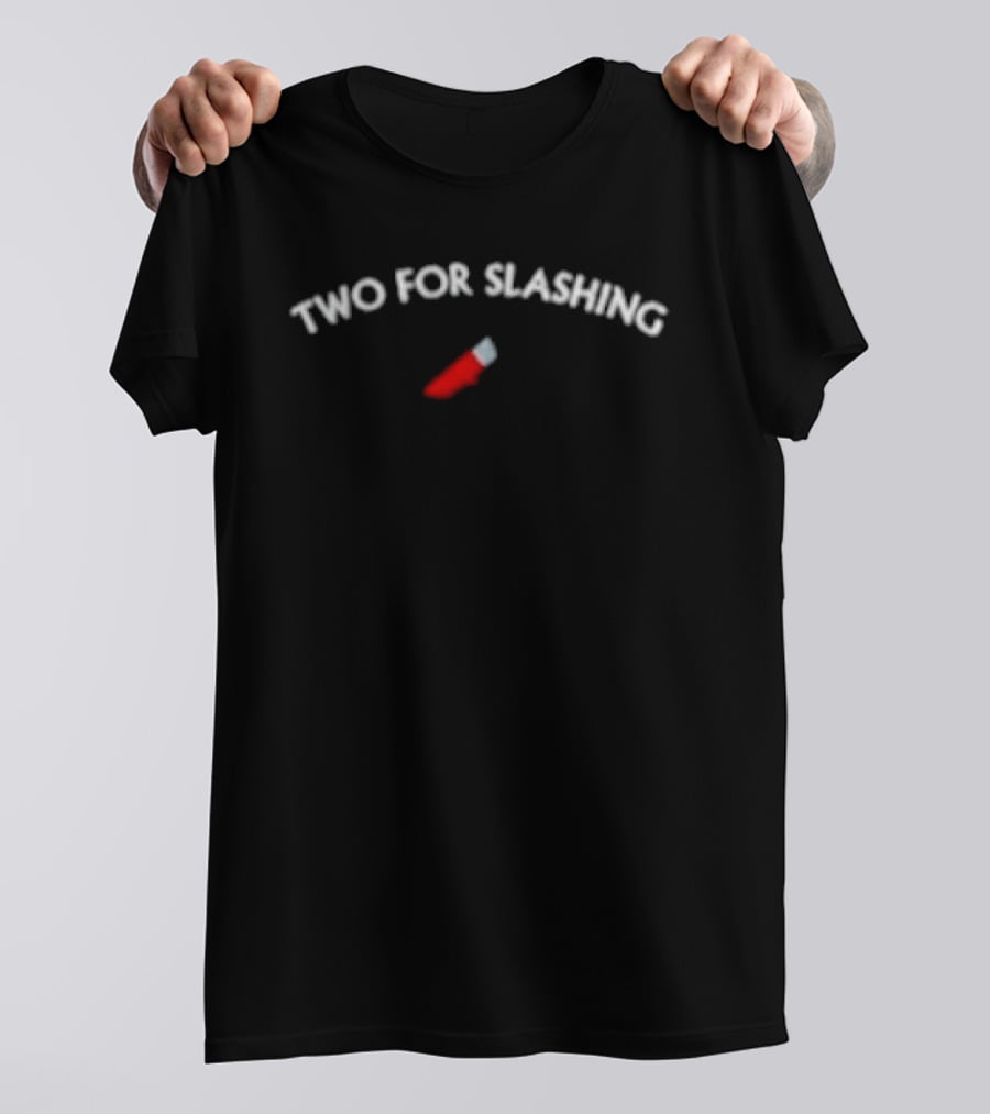 Two For Slashing Horror Movie Slasher Knife T-Shirt