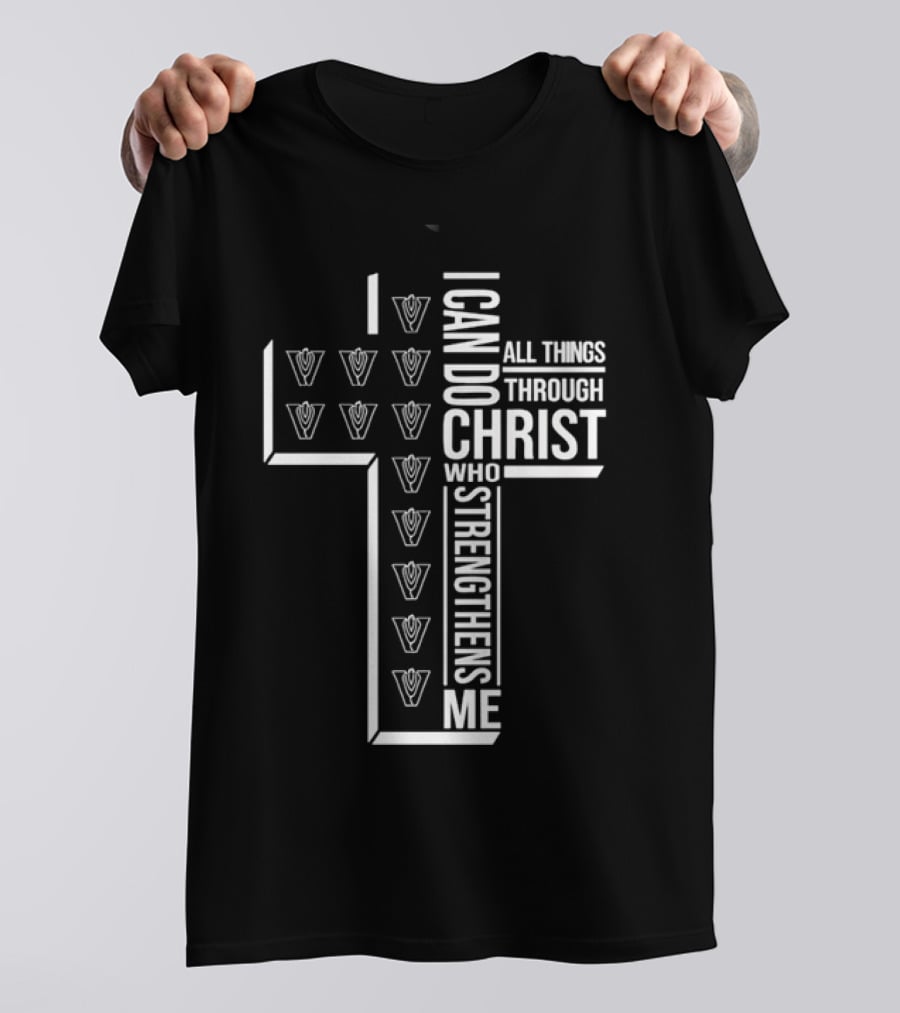 Villanova Wildcats I Can Do All Things Through Christ Who Strengthens Me T-Shirt
