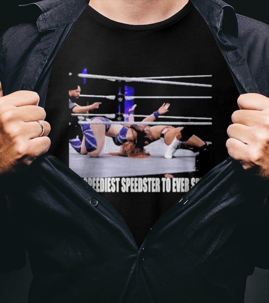 Wrensday Evolved The Speediest Speedster Wrestling Action Sequence T-Shirt