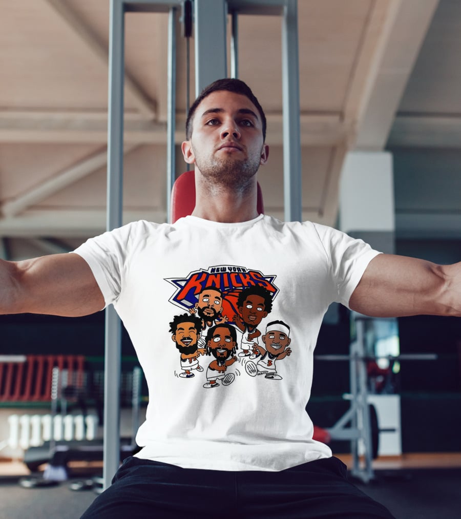 New York Knicks Champs 2026 NBA Players Cartoon Characters T-Shirt