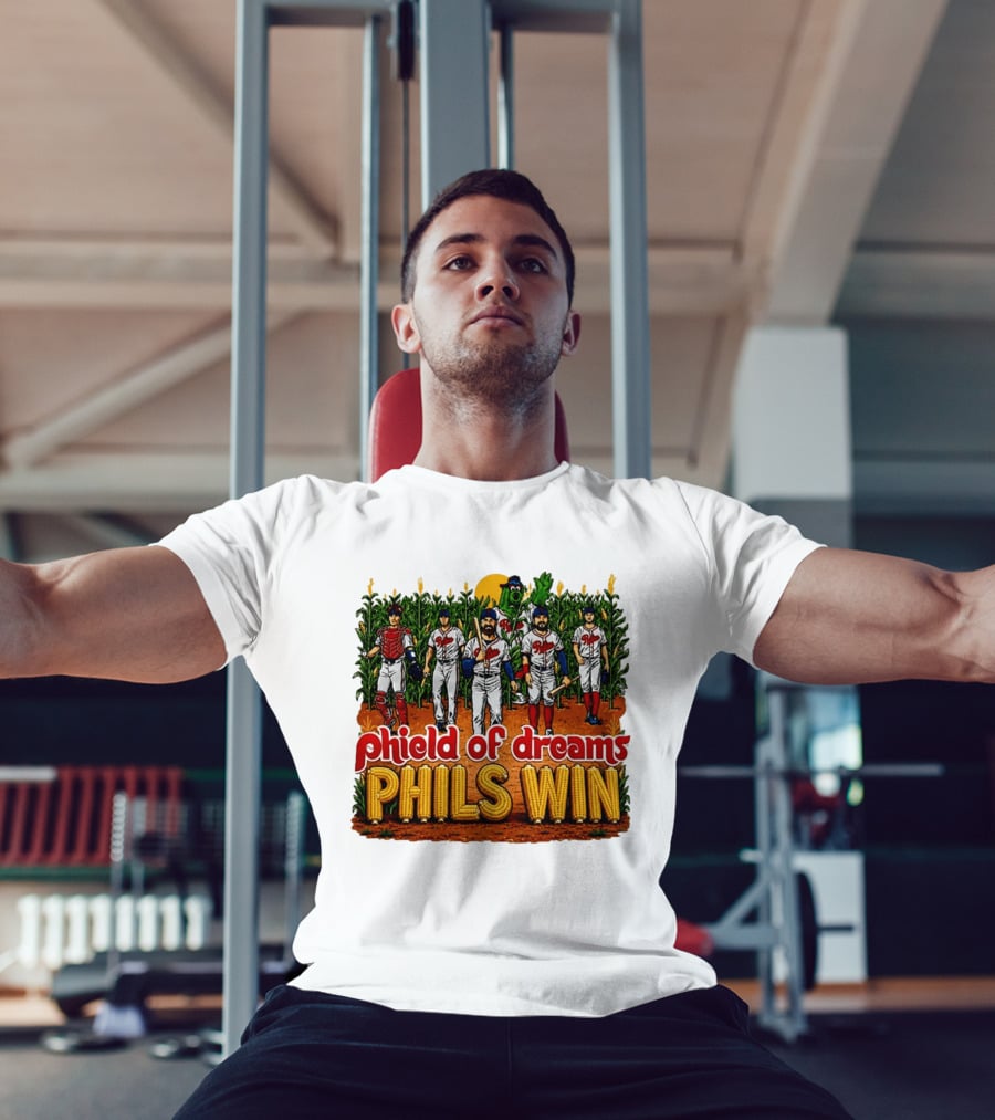 Phield Of Dreams Phillies Win Corn Field Baseball Fantasy 2026 T-Shirt