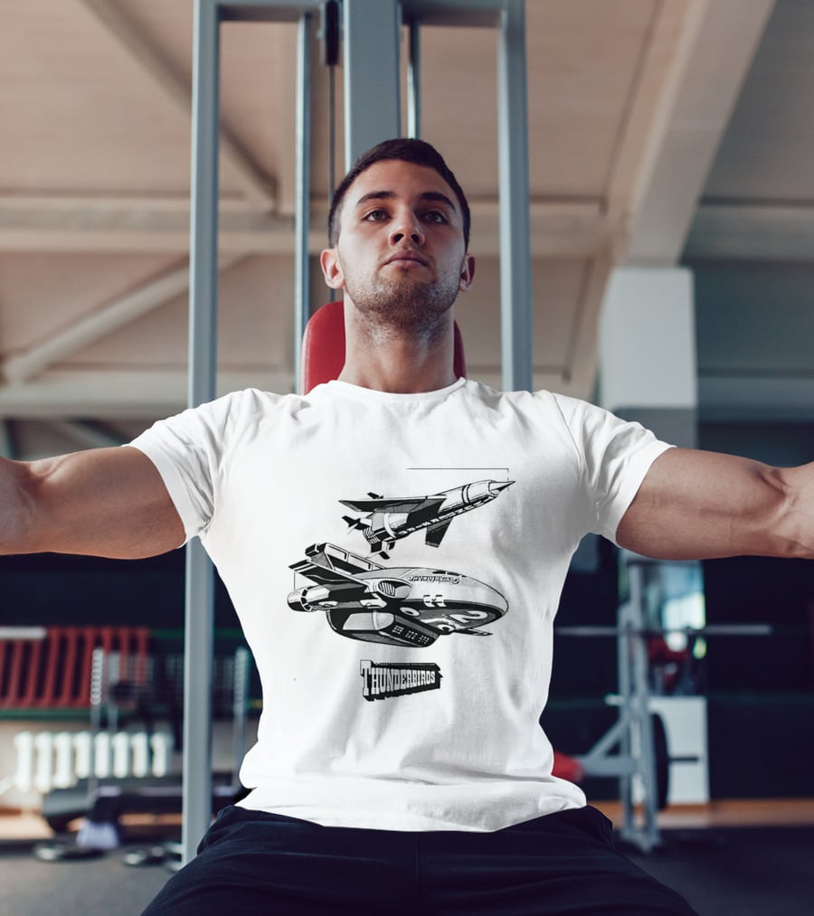 Thunderbirds Rocket Spacecraft Flying Line T-Shirt